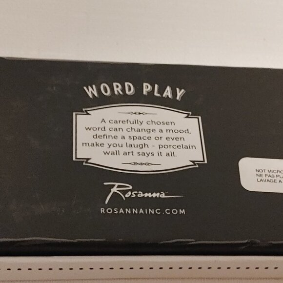 ROSANNA Word Play Monsieur Porcelain Wall Sign BNWT Barber Shop Man Cave French - Picture 4 of 7